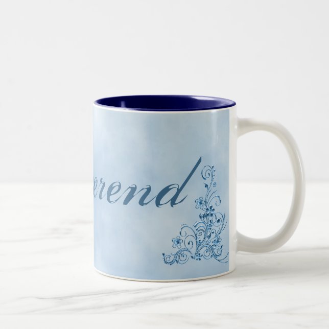 Caneca De Café Em Dois Tons Café Reverendo Mug- Grande: Elegância Azul Céu (Direita)