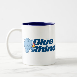 Caneca De Café Em Dois Tons Café Rhino Azul