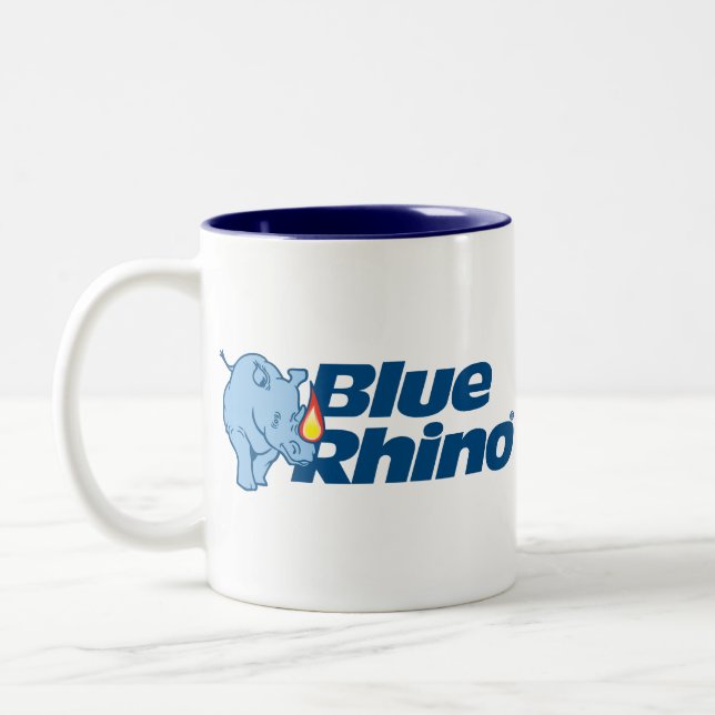 Caneca De Café Em Dois Tons Café Rhino Azul (Esquerda)