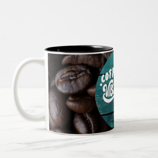 Caneca De Café Em Dois Tons Café Vibes (Esquerda)