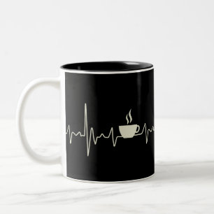 Caneca De Café Em Dois Tons Café viciado em café design espresso com batimento