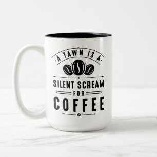 Caneca De Café Em Dois Tons Café Yawn