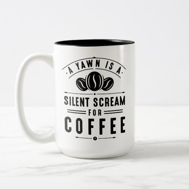 Caneca De Café Em Dois Tons Café Yawn (Esquerda)