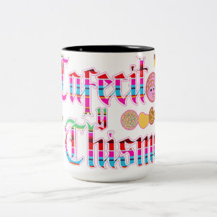 Caneca De Café Em Dois Tons Cafecito y Chisme pan dulce