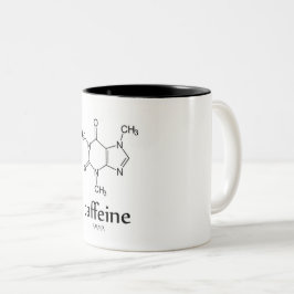 Caneca De Café Em Dois Tons Cafeine Molecule Coffee Mug