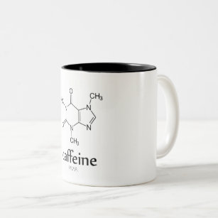 Caneca De Café Em Dois Tons Cafeine Molecule Coffee Mug