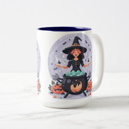 Caneca De Café Em Dois Tons Cafezinhos de Halloween