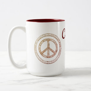 Caneca De Café Em Dois Tons Caffeine Elegance: Na moda Sip Coffee Mug"