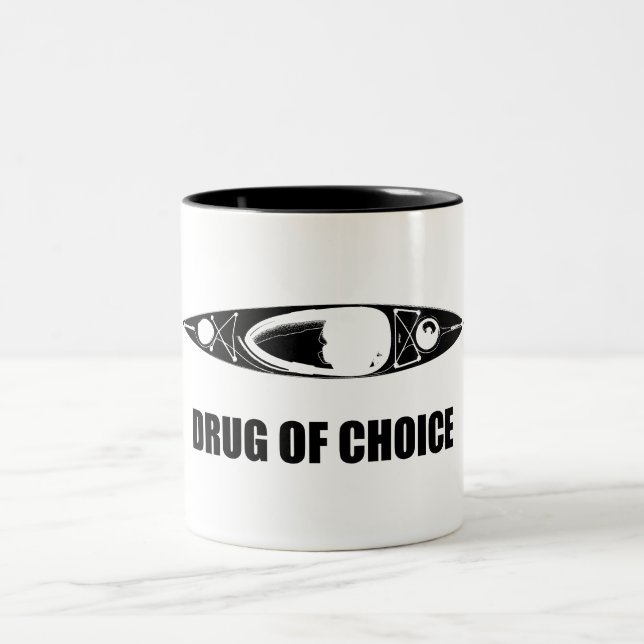 Caneca De Café Em Dois Tons Caiaque, Droga de Escolha (Centro)