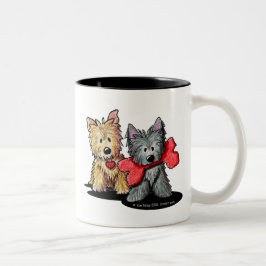 Caneca De Café Em Dois Tons Cairn Terrier Duo