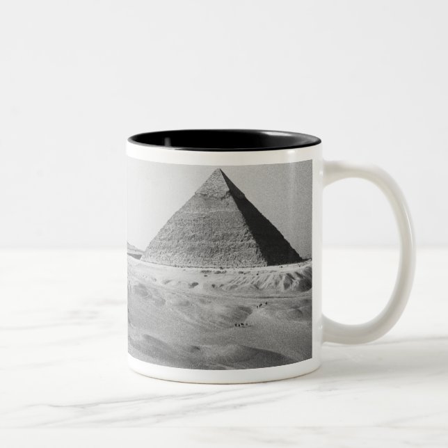 Caneca De Café Em Dois Tons Cairo Egito, Pirâmides de Giza (Direita)