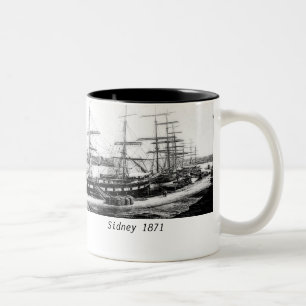 Caneca De Café Em Dois Tons Cais circular 1871