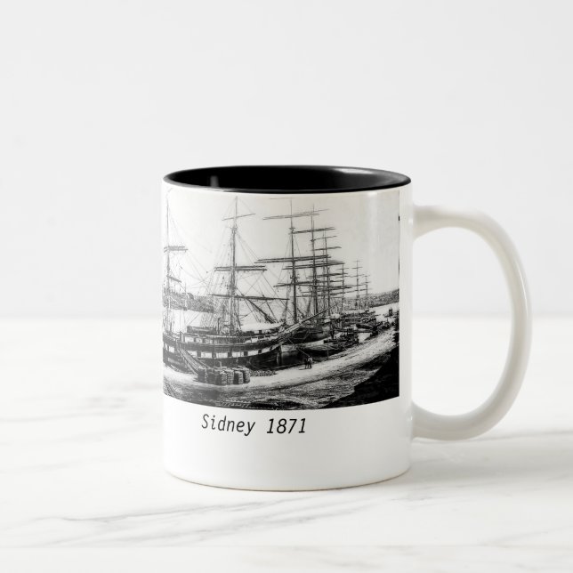 Caneca De Café Em Dois Tons Cais circular 1871 (Direita)