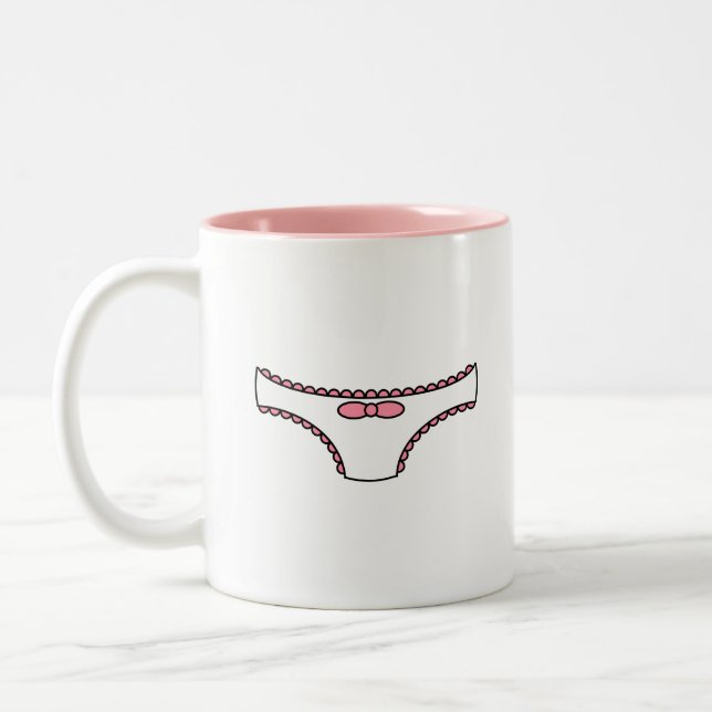Caneca De Café Em Dois Tons Calcinhas Frilly cor-de-rosa (Esquerda)