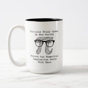 Caneca De Café Em Dois Tons Cálculo Abre Mundos Além da Imaginação Numérica