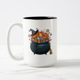 Caneca De Café Em Dois Tons Caldeirão de Giggle & Gummies Mug