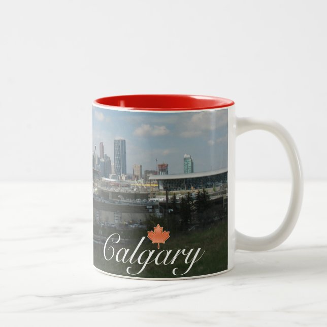 Caneca De Café Em Dois Tons Calgary Alberta (Direita)
