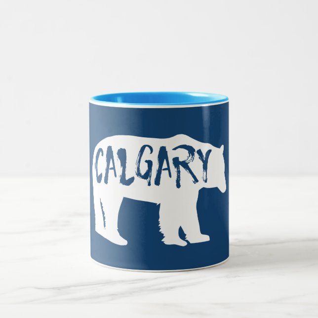 Caneca De Café Em Dois Tons Calgary Alberta Bear (Centro)