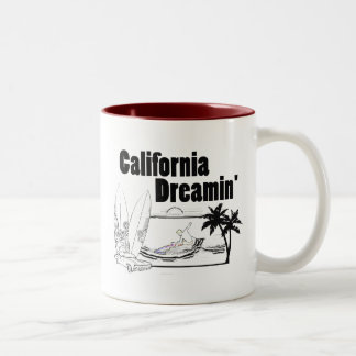 Caneca De Café Em Dois Tons Califórnia Dreamin