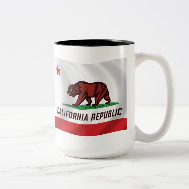 Caneca De Café Em Dois Tons California Flag Mug (Direita)