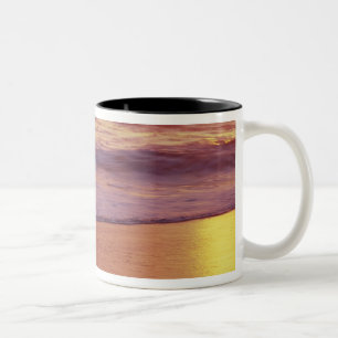 Caneca De Café Em Dois Tons Califórnia, perto de Santa Cruz, Vista da praia em