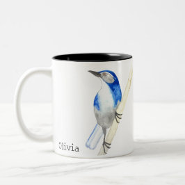 Caneca De Café Em Dois Tons California Scrub Jay