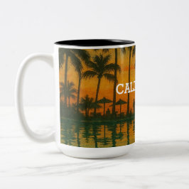 Caneca De Café Em Dois Tons California Sunset Mug – Tropical Beach Vibes with