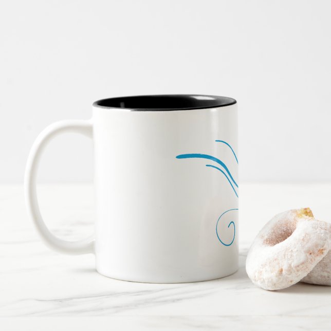 Caneca De Café Em Dois Tons Caligrafia persa (RUMI) (Com Donut)