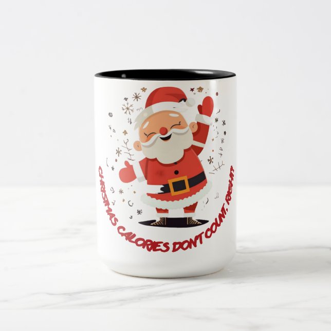 Caneca De Café Em Dois Tons Calorias de Natal Anistia Mug (Centro)