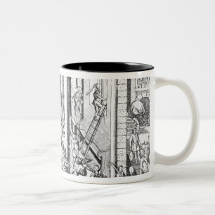 Caneca De Café Em Dois Tons Calvinists que destroem estátuas