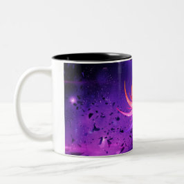 Caneca De Café Em Dois Tons Cama De Dois Toneladas [Vidro Galáctico De Fogo]