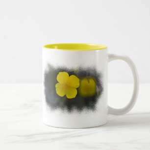 Caneca De Café Em Dois Tons Cama de flor selvagem 2