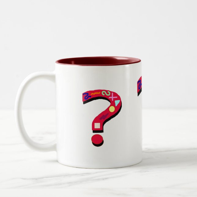 Caneca De Café Em Dois Tons Cama de perguntas (Esquerda)