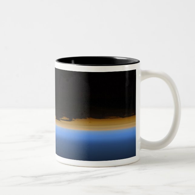 Caneca De Café Em Dois Tons Camadas da atmosfera terrestre (Direita)