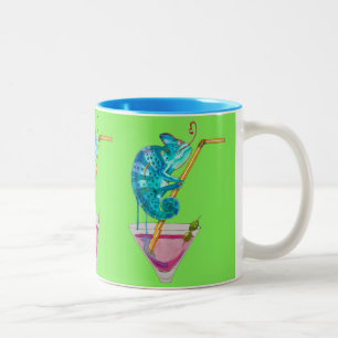Caneca De Café Em Dois Tons camaleão quente