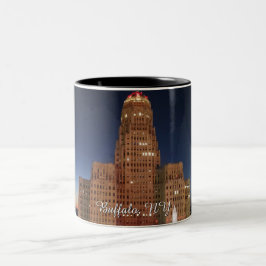 Caneca De Café Em Dois Tons Câmara Municipal à Noite