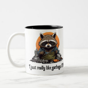 Caneca De Café Em Dois Tons Camarão de gosto de lixo