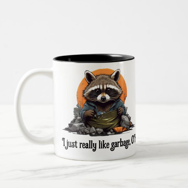 Caneca De Café Em Dois Tons Camarão de gosto de lixo (Esquerda)