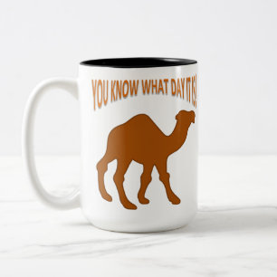 Caneca De Café Em Dois Tons Camelo Hump Day você sabe que dia é