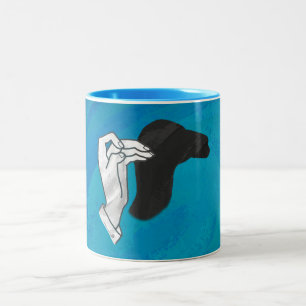 Caneca De Café Em Dois Tons Camelo Sombra em Azul