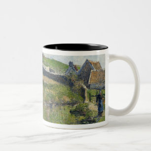 Caneca De Café Em Dois Tons Camille Pissarro   a fazenda em Osny, 1883