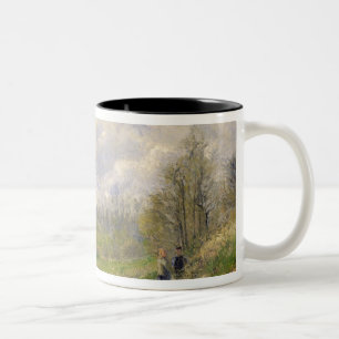Caneca De Café Em Dois Tons Camille Pissarro La Sente du Chou, perto de