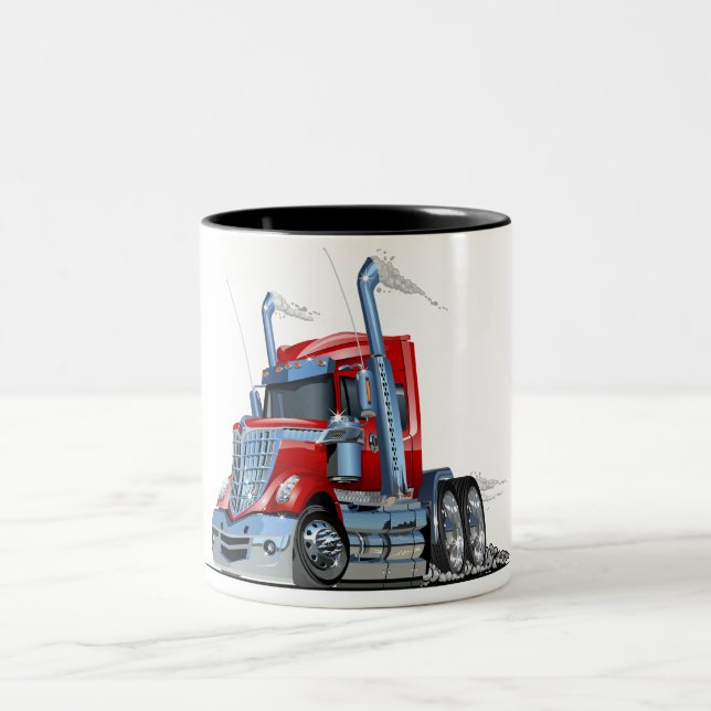 Caneca De Café Em Dois Tons Caminhão de animação (Centro)