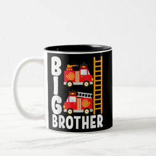 Caneca De Café Em Dois Tons Caminhão de Bombeiros Infantil Tema de Incêndio Ir