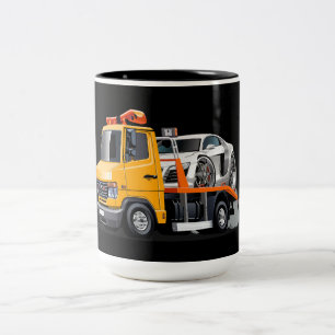 Caneca De Café Em Dois Tons Caminhão de reboque