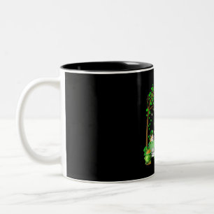 Caneca De Café Em Dois Tons Caminhão Verde De Dia de São Patrício Corgi Sob