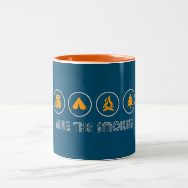 Caneca De Café Em Dois Tons Caminhar nos Smokies (Centro)