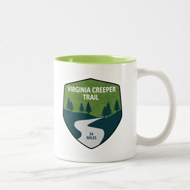 Caneca De Café Em Dois Tons Caminho do Creeper da Virgínia (Direita)