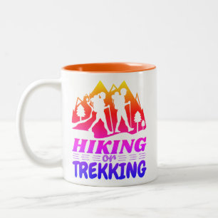 Caneca De Café Em Dois Tons Caminho ou Trekking