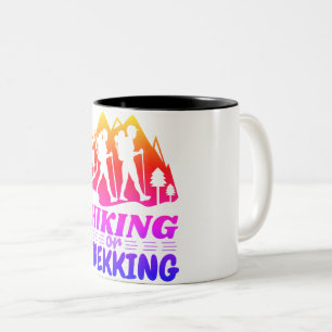 Caneca De Café Em Dois Tons Caminho ou Trekking